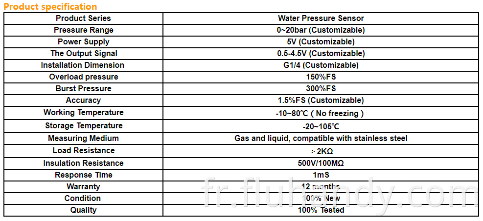 HM5200S Water pump Pressure Sensor